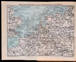 Grieben's Reiseführer. London und Insel Wight. 1908 Utikönyv 5 térképpel / with 5 maps in full ...