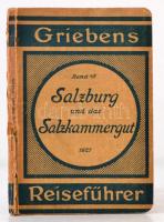 Grieben's Reiseführer. Salzburg, Salzkammergut 1927. Utikönyv 6 térképpel / with 6 maps