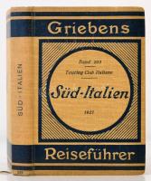 Grieben's Reiseführer. Süd-Italien / Dél-Olaszország 1930. Utikönyv sok térképpel, szép állapotban / with many maps in full linen bindig, in good condition