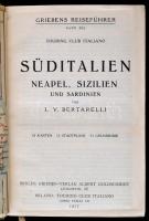 Grieben's Reiseführer. Süd-Italien / Dél-Olaszország 1930. Utikönyv sok térképpel, szép állapot...
