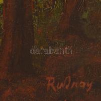 Rudnay jelzéssel:Erdőszél. Olaj, vászon, 50×60 cm