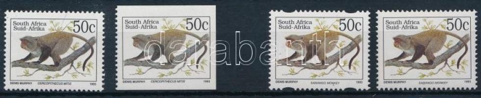 Majom bélyeg 4 típusa, Monkies stamp 4 variations