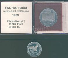 1983. 100Ft "Simon Bolivar" T:BU + 100Ft "FAO" T:BU Eredeti tokban tanúsítvánnya...