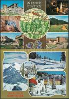 11 db MODERN megíratlan városképes lap; Alacsony Tátra, Magas Tátra, néhány egyformával / 11 modern unused town-view postcards; Tatra, including some same postcards