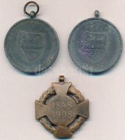 1908. "Katonai Jubileumi Kereszt" aranyozott Br kitüntetés mellszalag és függesztőkarika n...