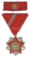 1966. "Szocialista Hazáért Érdemrend" zománcozott Br kitüntetés mellszalaggal és szalagsávval dísztokban T:2  NMK 711