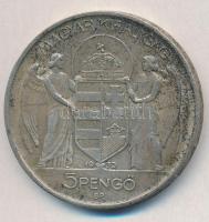 1939. 5P Ag "Horthy balra" T:2 patina
Adamo P8.2