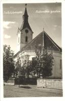 Székelykeresztúr, Cristuru Secuiesc; Református templom, Nagy fényképész / Calvinist church, photo