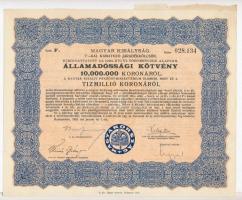 Budapest 1925. "Magyar Királyság 5%-kal kamatozó Járadékkölcsön Államadóssági Kötvény" 125...