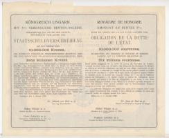 Budapest 1925. "Magyar Királyság 5%-kal kamatozó Járadékkölcsön Államadóssági Kötvény" 125...