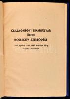 1956 Csillaghegyi Lenárugyár Kollektív Szerződése. 1956. április 1.-től 1957. március 31-ig terjedő ...