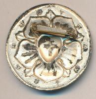 DN "Luther-rózsa - Wartburg" ezüstözött fém lemezjelvény (43mm) T:2