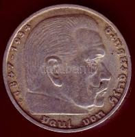 Német Birodalom 1939B 5M Ag "Hindenburg nagy h.k.-tel" T:2/3