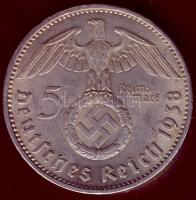 Német Birodalom 1938A 5M Ag "Hindenburg nagy h.k.-tel" T:2/3