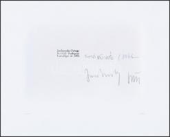 1986 Jankovszky György(1946-): Víkend ház, aláírt, pecséttel jelzett, kartonra kasírozva, színezett ...