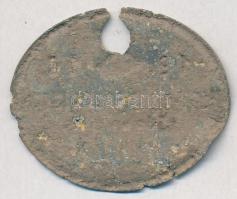 1910. "Pest-Pilis-Solt-Kiskun Vármegye" sorszámozott kutyabárca T:3 ki