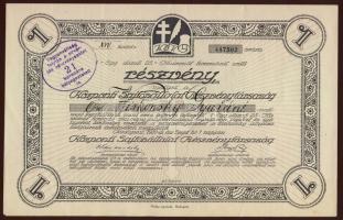1920. "Központi Sajtóvállalat Rt." részvénye 25K-ról