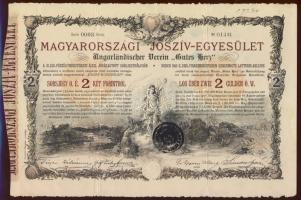 1888. "Jószív-Egyesület" sorsjegye 2Ft-ról