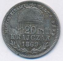1869GYF 20kr Ag "Magyar Királyi Váltó Pénz" T:2- ph.,karc
Adamo M11.1