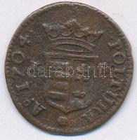 1704KB Rézpoltúra "II. Rákóczi Ferenc" (2,27g) T:2-,3
Hungary 1704. Poltura "Francis...