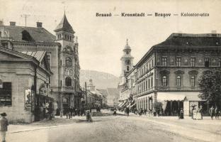 Brassó, Kronstadt; Kolostor utca / Street, shops
