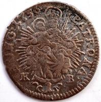 1756K-B 1kr Ag Mária Terézia (0,73g) T:2-,3 Huszár: 1744., Unger III.: 1265.