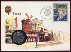 Franciaország 1982. 2F érmés boríték, Moulin Rouge motívum, Toulouse Lautrec bélyeggel