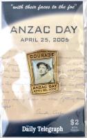 Ausztrália 2006. &quot;ANZAC Nap, 2006. április 25.&quot; fém jelvény, eredeti csomagolásban T:1 Australia 2006. &quot;ANZAC Day, April 25 2006&quot; pin in original packaging C:UNC