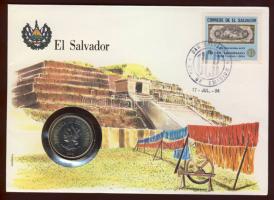 El Salvador 1984. 1C érmés boríték, indián motívum, 10c-es bélyeggel
