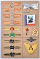 Vegyes 15db-os katonai jelvény tétel, nagyrészt NDK légierő és haditengerészet állományjelzői T:2 Mixed 15pcs of military badges, mainly GDR Air Force and Navy branch insignias C:XF