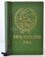 cca 1970 Pápai Textilgyár mintakönyve. Fűzött nyl mappa