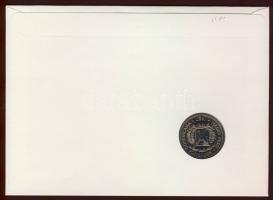 Dominika 1987. 1/2P érmés borítékon, templom motívum, 1986-os 10c-es bélyeggel