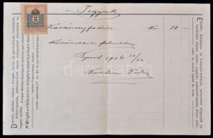 1906 Kertész Tódor műipari raktár. Aláírt számla