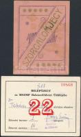 cca 1940-1965 Vegyes belépőjegy tétel(Heti igazolvány Szent Margitsziget Gyógyfürdő Rt., szorgalomje...