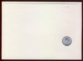 Észak-Korea 1958. 10c érmés borítékon, ország-gyerek motívum, 1987. 10c-es bélyeggel