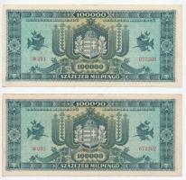 1946. 100.000MP (5x) 3+2 sorszámkövetők T:II
Adamo P30