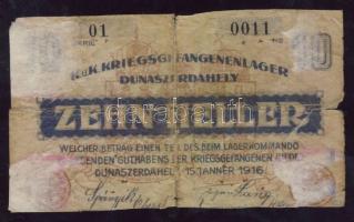 Dunaszerdahely/hadifogolytábor 1916. 10f T:IV