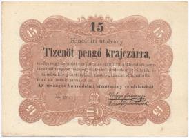 1849. 15k "Kossuth Bankó" T:I,I- Adamo G102