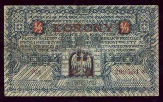 Lengyelország/osztrák-magyar megszállás/Krakko 1919. 1/2K T:III