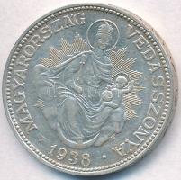 1938. 2P Ag &quot;mosolygós Madonna&quot; T:1- Adamo P7