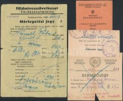 1907-1950 Vegyes belépőjegy, tiszteletjegy, tagsági jegy, stb. tétel(Magyar Képzőművészek Országos S...