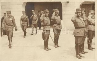 1918 Pozsony, Pressburg, Bratislava; A királyi pár látogatása, osztrák-magyar tisztek / Visit of the Austro-Hungarian royal couple, K. u. K. officers