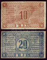 Temesvár 1919. 10f + 20f román nyelvű T:III