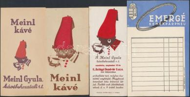 16 db különböző számolócédula(Apenta, Pick, Zett, Koksz, Globus, Dozzi, Julius Meinl, Emergé, Palma)