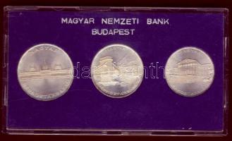 1956. 10Ft Ag, 20Ft Ag, 25Ft Ag "10 éves a Ft" T:1 Eredeti MNB tokban!