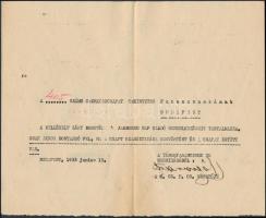 1933 Bp., A 405-ös cserkészcsapat parancsnokának szóló utasítás Jamboree riadó esetén