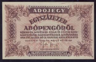 1946. 100.000AP vastag fehér papíron T:I