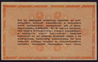 1946. 100.000.000AP vékony, sárgás papíron T:I-