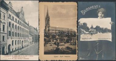 Budapest - 6 db képeslap, közte érdekességek / 6 mixed postcards