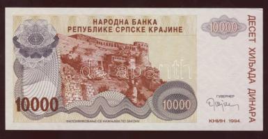 Horvátország 1994. 1000D, 10.000D, 500.000D mindegyik sorszám nélkül! T:I